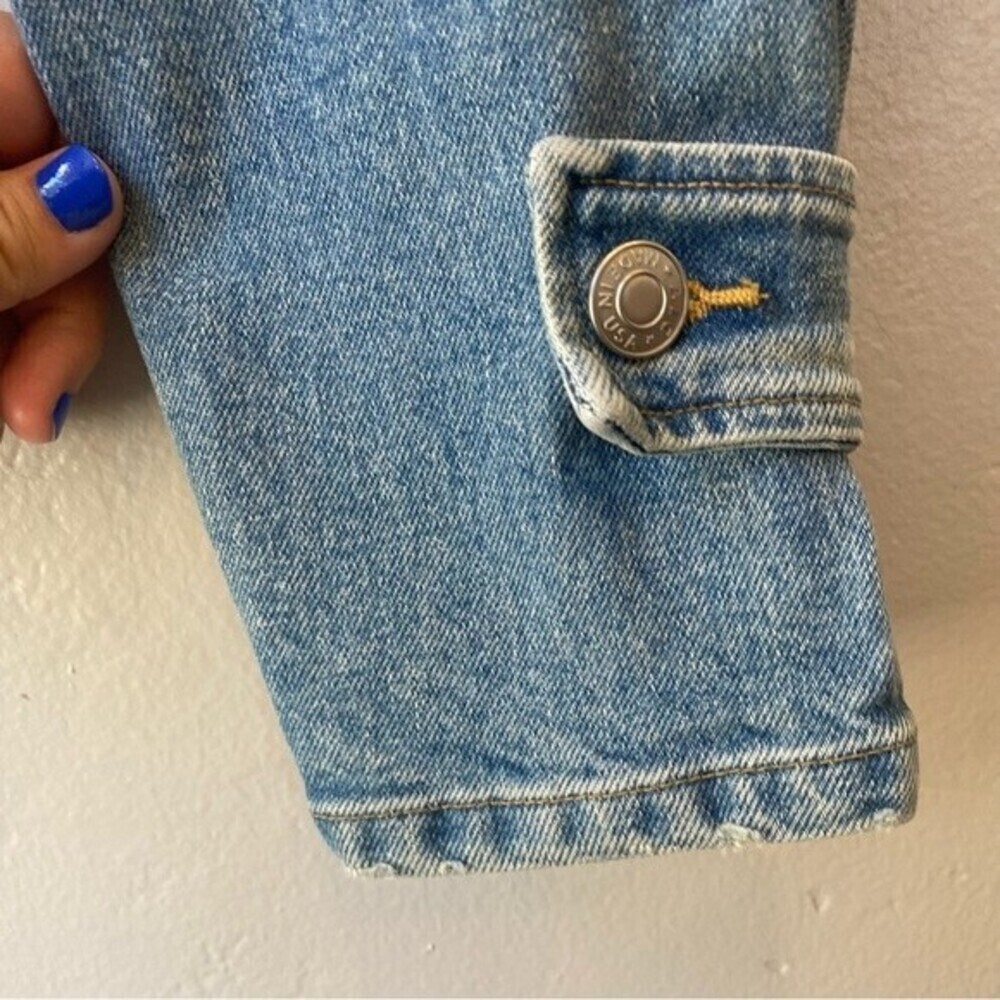 A.L.C. Luke High Waisted Paper Bag Denim Pants in Light Indigo - Picture 13 of 15